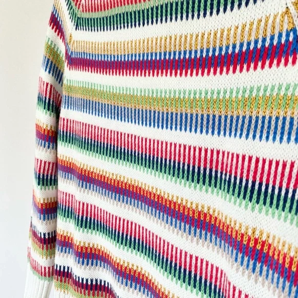 The Reeds | J. Crew Rainbow Knit Striped Crew Neck Sweater - Picture 9 of 12